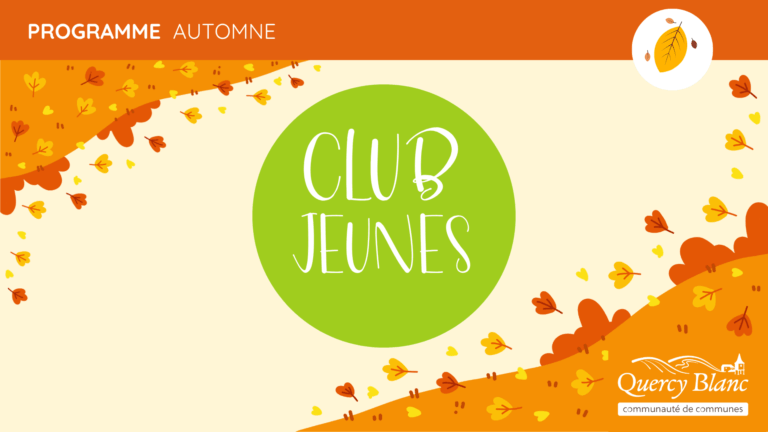 PROGRAMME OCTOBRE CLUB JEUNES CCQB